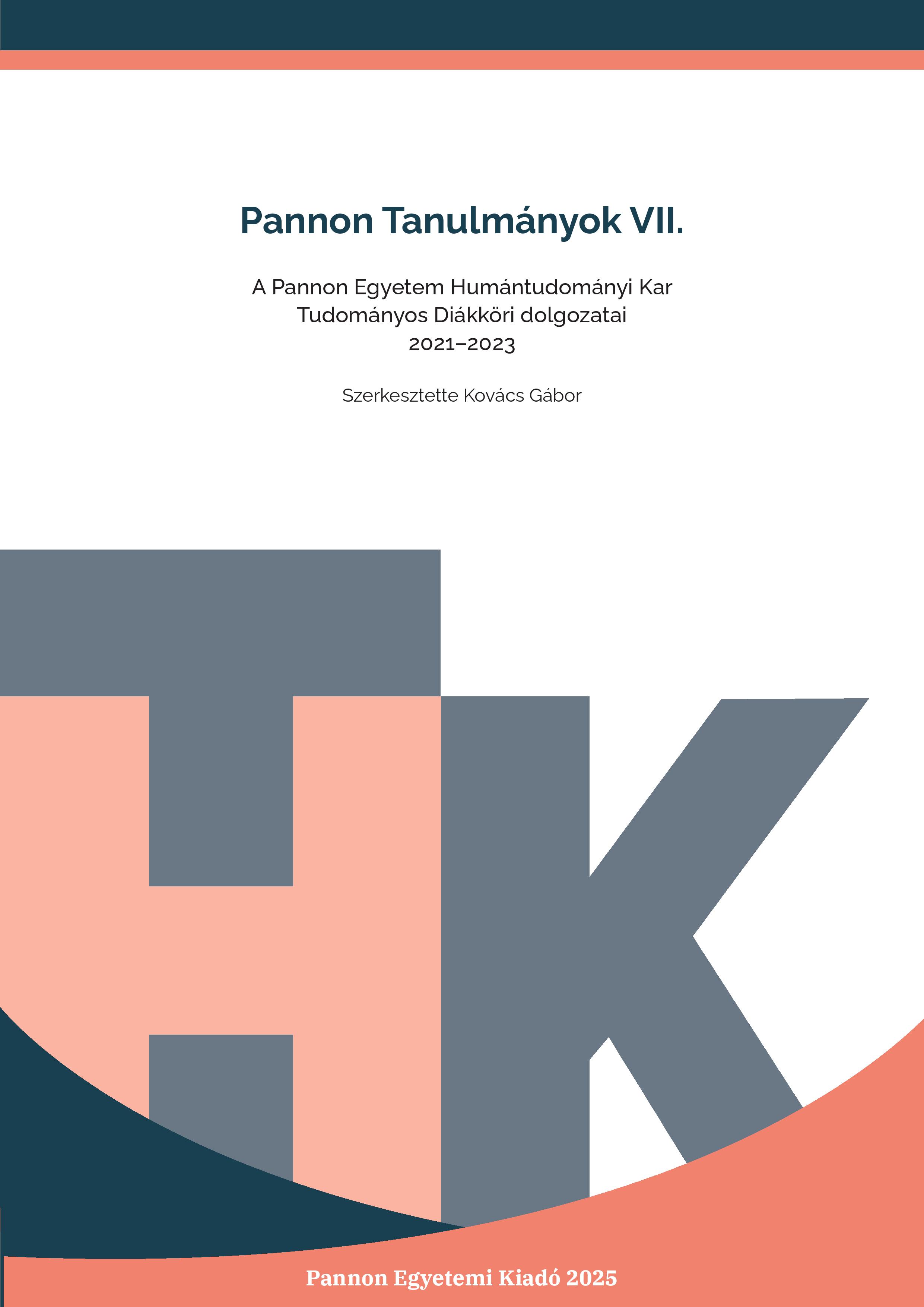 Pannon Tanulmányok VII címlap